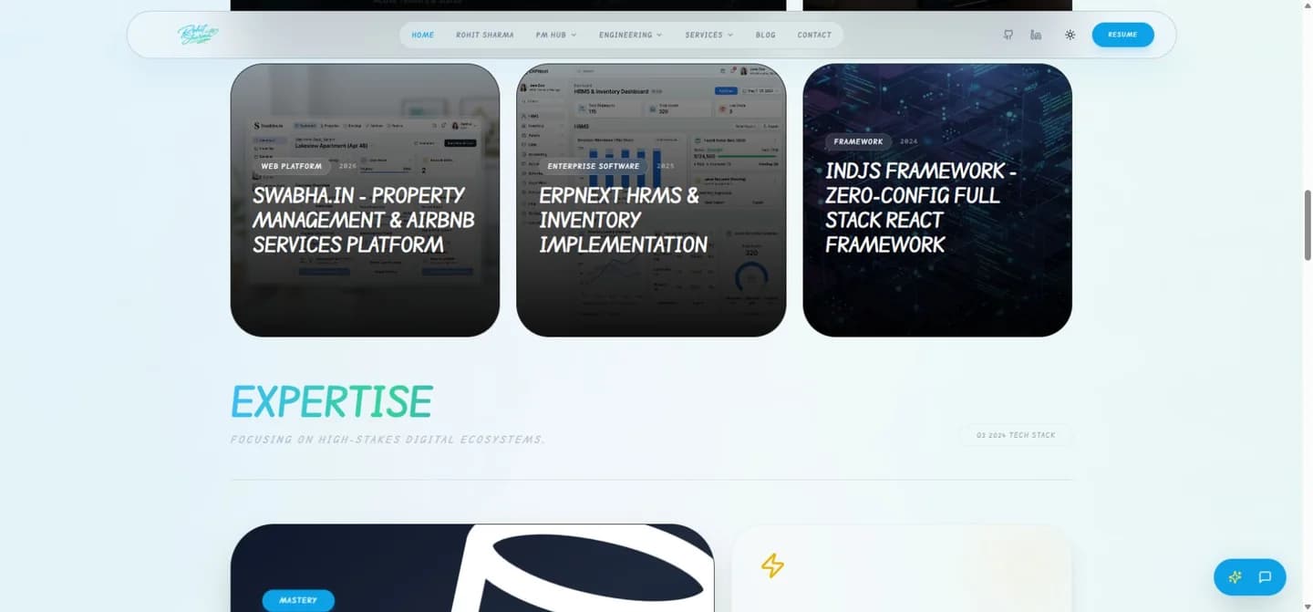 Rohit Sharma developer portfolio website